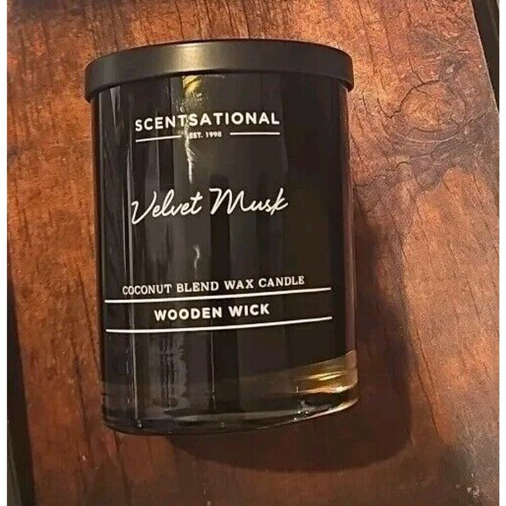 Scentsational VELVET MUSK Coconut Wax Blend Candle 11 oz